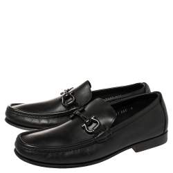 Salvatore Ferragamo Black Leather Parigi Loafers Size 40