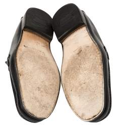 Salvatore Ferragamo Black Leather Parigi Loafers Size 40