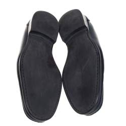 Pre Owned Salvatore Ferragamo Blue Leather Parigi Gancini Loafers Size 42.5