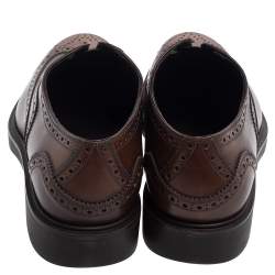 Pre Owned Salvatore Ferragamo Brown Leather Brogue Oxford Size 42