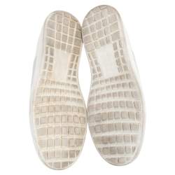 Salvatore Ferragamo White Leather Low Top Sneakers Size 45