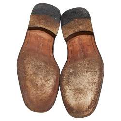 Pre Owned Salvatore Ferragamo Black Leather Lace Up Oxford Size 42.5