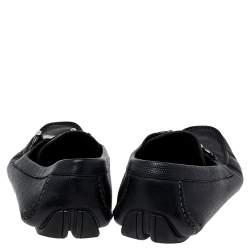 Pre Owned حذاء لوفرز سالفاتوري فيراغامو غانسيني سليب أون جلد أسود مقاس 45