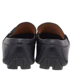 Pre Owned حذاء لوفرز سالفاتوري فيراغامو سليب أود جلد أسود مقاس 41