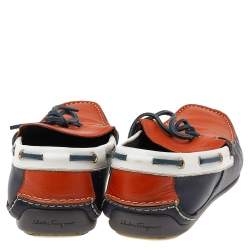 حذاء لوفرز سالفاتوري فيراغامو سليب أون جلد متعدد الألوان مقاس 43 