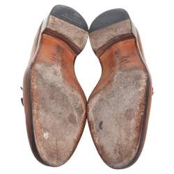 مملوكة مسبقًا حذاء لوفرز سالفاتوري فيراغامو جلد بني مقاس 43.5