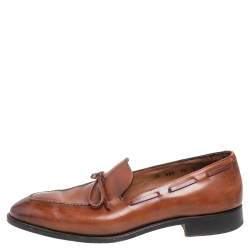 مملوكة مسبقًا حذاء لوفرز سالفاتوري فيراغامو جلد بني مقاس 43.5