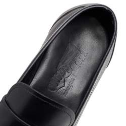 Pre Owned حذاء لوفرز سالفاتوري فيراغامو تانغيري جلد أسود مقاس 43
