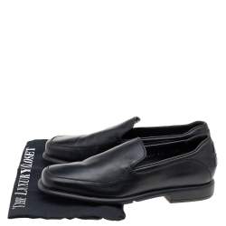 Salvatore Ferragamo Black Leather Slip On Penny Loafers Size 41