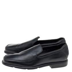Salvatore Ferragamo Black Leather Slip On Penny Loafers Size 41