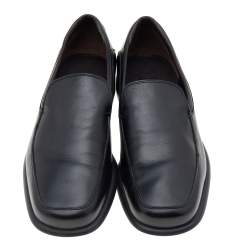 Salvatore Ferragamo Black Leather Slip On Penny Loafers Size 41