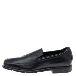 Salvatore Ferragamo Black Leather Slip On Penny Loafers Size 41