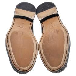 Pre Owned Salvatore Ferragamo Black Leather Gancini Bit Loafers Size 43