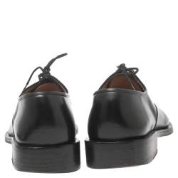 Pre Owned Salvatore Ferragamo Black Leather Lace-Up Oxfords Size 43