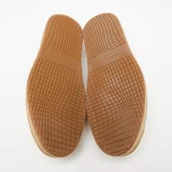 Salvatore Ferragamo Yellow Crocodile Leather Lampedusa Flat Espadrilles Size 42