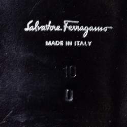 Pre Owned حذاء لوفرز سالفاتوري فيراغامو لورد 2 هورسبيت قطيفة أحمر داكن مقاس 44