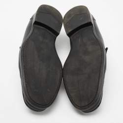 مملوكة مسبقًا Salvatore Ferragamo Black Leather Adam Loafers Size 42.5