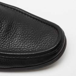 مملوكة مسبقًا Salvatore Ferragamo Black Leather Adam Loafers Size 42.5