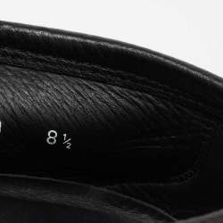 مملوكة مسبقًا Salvatore Ferragamo Black Leather Adam Loafers Size 42.5