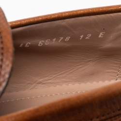 Pre Owned حذاء لوفرز سالفاتوري فيراغامو كونر جلد بني مقاس 46