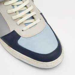Salvatore Ferragamo Multicolor Leather Nayon High Top Sneakers Size 44