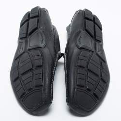 Pre Owned Salvatore Ferragamo Black Leather  Slip On Loafers Size 42 