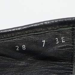 Pre Owned Salvatore Ferragamo Black Leather Mason Gancio Bit Slip On Loafers Size 41