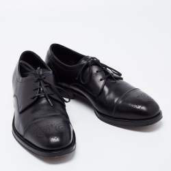Salvatore Ferragamo Black Leather Oxfords Size 39