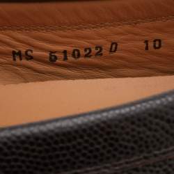 Pre Owned Salvatore Ferragamo Dark Brown Leather Sardgena Slip On Loafers Size 44