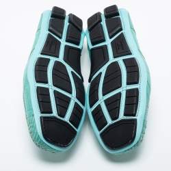 Pre Owned Salvatore Ferragamo Green Lizard Leather Sardegna Loafers Size 41