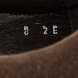 Salvatore Ferragamo Brown Suede Lace Up Sneakers Size 42