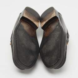 مملوكة مسبقًا Salvatore Ferragamo Black Leather Slip On Loafers Size 41 