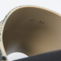 Pre Owned Salvatore Ferragamo Black/Grey Rubber Gancini Logo Slide Sandals Size 44