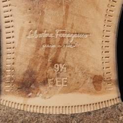 Pre Owned Salvatore Ferragamo Black Velvet Andrea Loafers Size 43.5