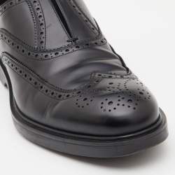 Salvatore Ferragamo Black Leather Brogue Oxfords Size 43