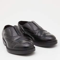 Salvatore Ferragamo Black Leather Brogue Oxfords Size 43