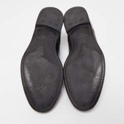 Salvatore Ferragamo Black Brogues Leather Lace Up Oxfords Size 43.5