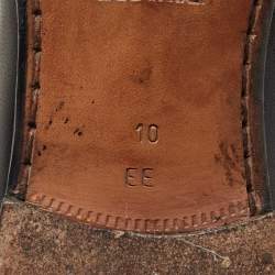 مملوكة مسبقًا Salvatore Ferragamo Black Leather Tassel Slip On Loafers Size 44