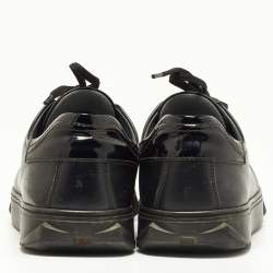 مملوكة مسبقًا Salvatore Ferragamo Black Leather Low Top Sneakers Size 41.5 