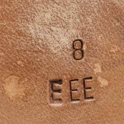 Pre Owned Salvatore Ferragamo Brown Brogue Leather Monk Derby Size 42