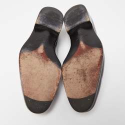 Pre Owned Salvatore Ferragamo Black Leather Slip On Loafers Size 41.5