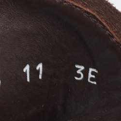 Pre Owned Salvatore Ferragamo Suede and Leather Slip On Loafers Size 45