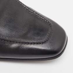 Pre Owned Salvatore Ferragamo Black Leather Gancini Bit Loafers Size 43