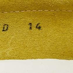 Pre Owned Salvatore Ferragamo Yellow Leather Parigi Slip On Loafers Size 48