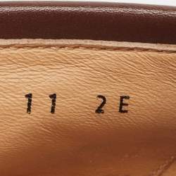 Pre Owned Salvatore Ferragamo Brown Leather Horsebit Slip On Loafers Size 45
