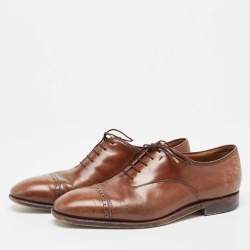 Salvatore Ferragamo Brown Leather Oxfords Size 44.5 