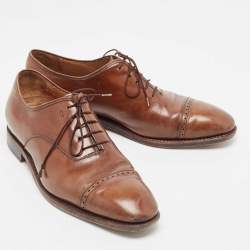 Salvatore Ferragamo Brown Leather Oxfords Size 44.5 