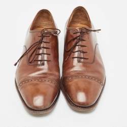 Salvatore Ferragamo Brown Leather Oxfords Size 44.5 