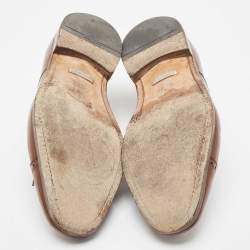 Salvatore Ferragamo Brown Leather Oxfords Size 44.5 
