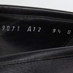 Pre Owned Salvatore Ferragamo Black Leather Gancini Loafers Size 43.5